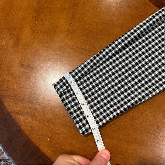 Maeve Anthropologie Black/White Gingham High-Rise Legging/Pant Stretch Nylon 4 - Picture 16 of 16